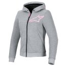 Alpinestars Chrome V2 Damen Motorrad-Hoodie grau neonpink