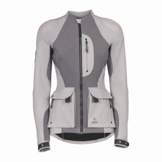 Knox Tor Women Damen Motorrad-Jacke Adventure Light grau