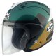 Arai SZ-R Evo Legante Jethelm grün gold weiß