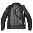 Spidi Genesis Motorrad-Jacke Leder schwarz weiß