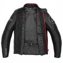 Spidi Genesis Motorrad-Jacke Leder rot schwarz