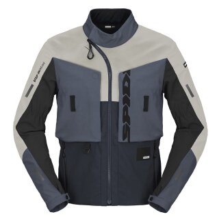 Spidi Frontier Motorrad-Jacke Textil blau hellgrau rot