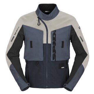 Spidi Frontier Motorrad-Jacke Textil eis hellgrau blau