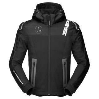 Spidi Warrior Motorrad-Hoodie schwarz weiß
