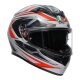 AGV K3 Space Integral-Helm mattweiß neonrot blau