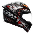 AGV K1 S Lyzard Integral-Helm mattschwarz grau rot