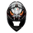 AGV K1 S Lyzard Integral-Helm mattschwarz grau rot