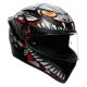 AGV K1 S Lyzard Integral-Helm mattschwarz grau rot