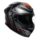 AGV K6 S Karve Integral-Helm mattschwarz grau rot