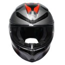 AGV K6 S Karve Integral-Helm mattschwarz grau rot