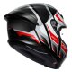 AGV K6 S Karve Integral-Helm mattschwarz weiß rot