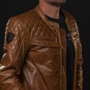 4SR Scrambler 2 Motorrad-Jacke Leder Cognac braun