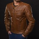 4SR Scrambler 2 Motorrad-Jacke Leder Cognac braun