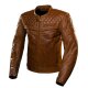 4SR Scrambler 2 Motorrad-Jacke Leder Cognac braun