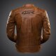 4SR Scrambler 2 Motorrad-Jacke Leder Cognac braun
