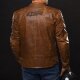 4SR Scrambler 2 Motorrad-Jacke Leder Cognac braun