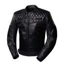 4SR Scrambler 2 Motorrad-Jacke Leder Petroleum dunkelblau