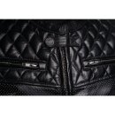 4SR Scrambler 2 Motorrad-Jacke Leder Petroleum dunkelblau