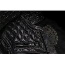4SR Scrambler 2 Motorrad-Jacke Leder Petroleum dunkelblau