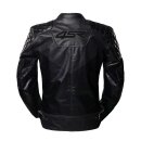 4SR Scrambler 2 Motorrad-Jacke Leder Petroleum dunkelblau