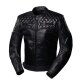 4SR Scrambler 2 Motorrad-Jacke Leder Petroleum dunkelblau