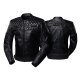 4SR Scrambler 2 Motorrad-Jacke Leder Petroleum dunkelblau