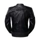 4SR Scrambler 2 Motorrad-Jacke Leder Petroleum dunkelblau