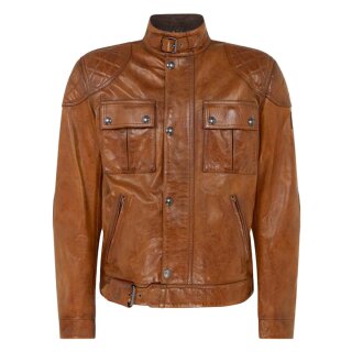 Belstaff Brooklands 2024 Motorrad-Jacke Burnt Cuero braun