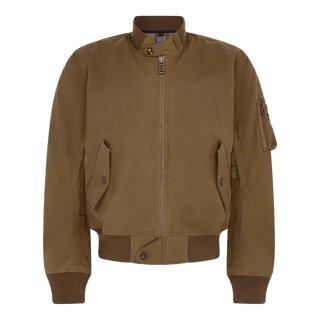 Belstaff Brecon Motorrad Wachs-Jacke Olive grün