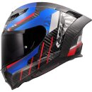 LS2 FF807 Dragon Trax Motorrad-Helm blau rot