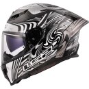 LS2 FF807 Dragon Enthum Motorrad-Helm silber