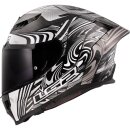 LS2 FF807 Dragon Enthum Motorrad-Helm silber