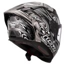 LS2 FF807 Dragon Enthum Motorrad-Helm silber