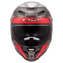 LS2 FF807 Dragon Enthum Motorrad-Helm rot