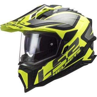 LS2 MX701 Explorer Alter Endurohelm mattschwarz neongelb