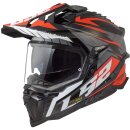LS2 MX701 Explorer Spire Endurohelm schwarz Titanium rot