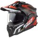 LS2 MX701 Explorer Spire Endurohelm schwarz Titanium rot