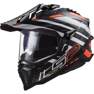 LS2 MX701 Explorer C Edge Endurohelm schwarz neon orange