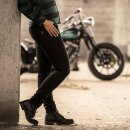 Rokker Sky Mid Waist Motorrad-Jeans Slim Fit schwarz