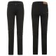 Rokker Sky Mid Waist Motorrad-Jeans Slim Fit schwarz