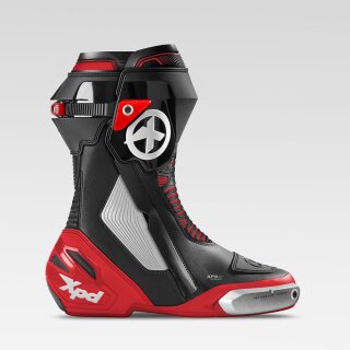 XPD XP9-S Motorrad-Stiefel rot schwarz weiß