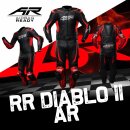 4SR RR Diablo II AR Lederkombi 2-teiler schwarz rot