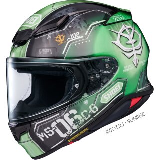 Shoei NXR2 Zaku II TC-4 Integralhelm grün schwarz