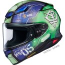 Shoei NXR2 Zaku I TC-11 Integralhelm blau grün violett