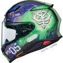 Shoei NXR2 Zaku I TC-11 Integralhelm blau grün violett