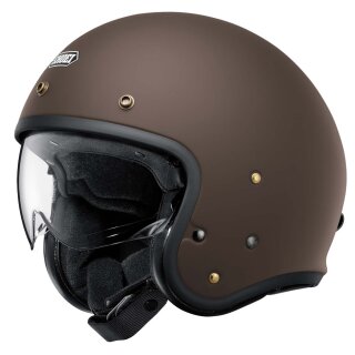 Shoei J.O2 Motorrad Jethelm Uni matt braun