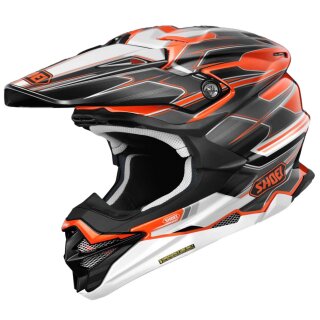 Shoei VFX-WR 06 Sparkle Crosshelm TC-8 orange schwarz weiß