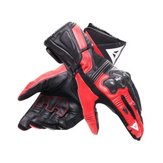 Dainese Reacto Carbon Long Motorradhandschuh schwarz rot