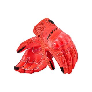 Revit Ritmo Motorrad-Handschuh Urban neonrot schwarz