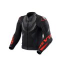 Revit Hyperspeed 3 Air Motorrad Lederjacke schwarz neonrot
